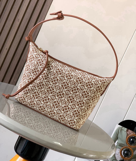 Loewe Cubi Jacquard Leather Shoulder Bag 9007