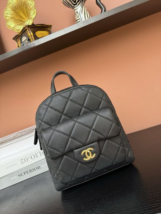 Chanel Grained Calfskin Adjustable Backpack AS5793