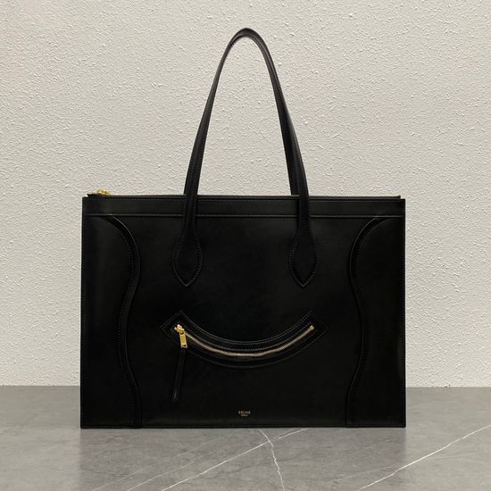 Celine Luggage Flat Cabas Leather Handbag 123963