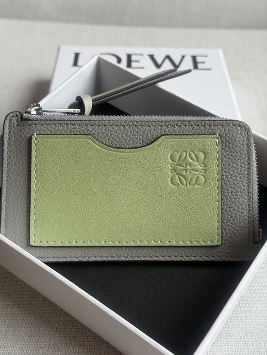 Loewe Light Grey Green Card Holder