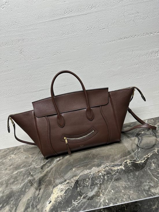 Celine New Luggage Phantom Smiley Leather Handbag 123693