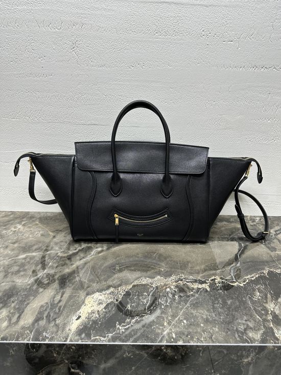 Celine New Luggage Phantom Smiley Leather Handbag 123693