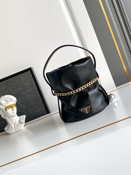 Prada Bucket Bag Sheepskin Leather 1BE088