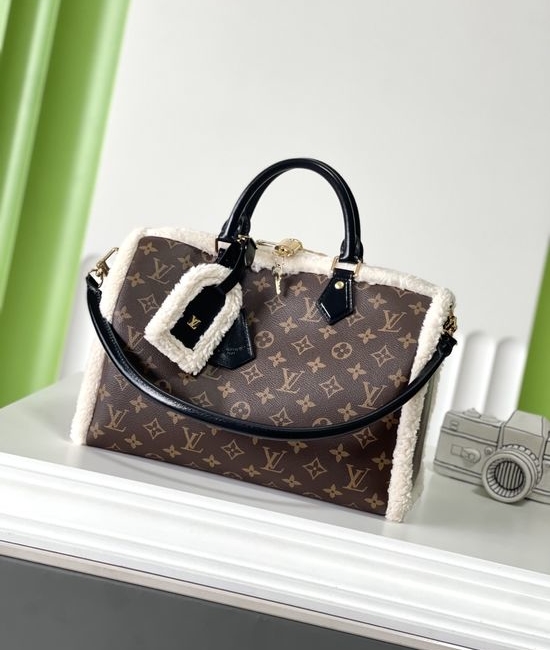 Louis Vuitton LV Speedy Soft Wool Handbag M26326