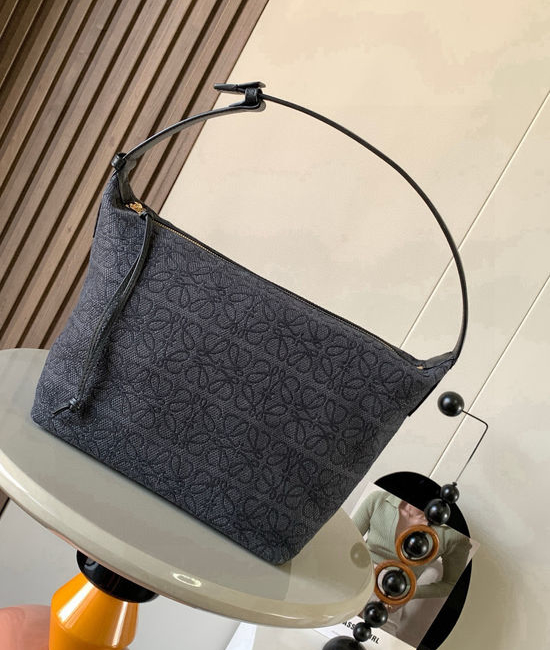 Loewe Cubi Anagram Jacquard Leather Shoulder Bag 9008