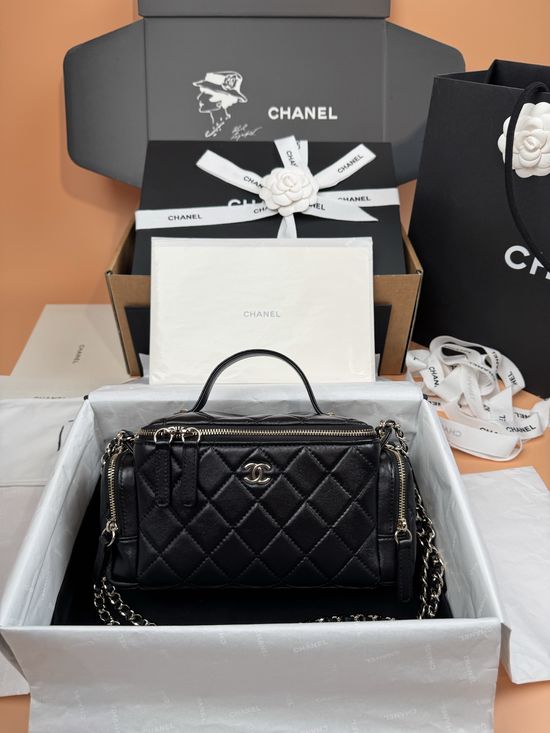 Chanel Bowling Camera Lambskin Bag AS5222