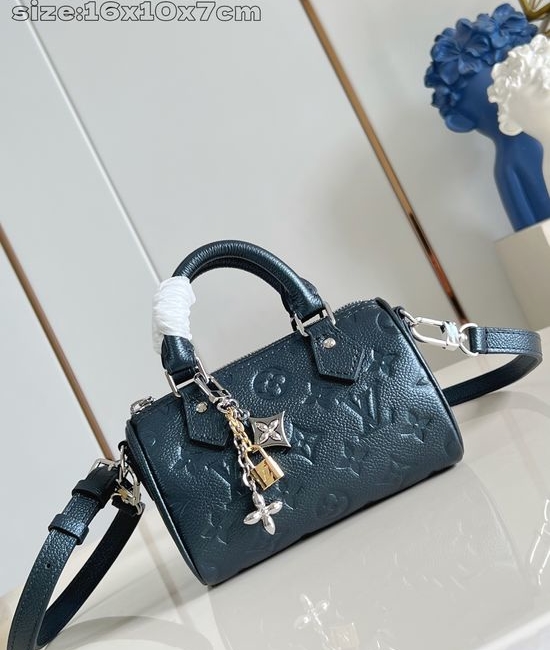 Louis Vuitton LV Nano Speedy Embossed Leather Bag M81625