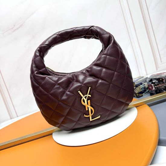 Yves Saint Laurent Icare Baby Burgundy Lambskin Bag 851689