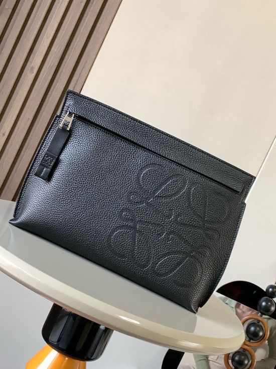 Loewe TT Pouch Grain Leather Clutch 9116