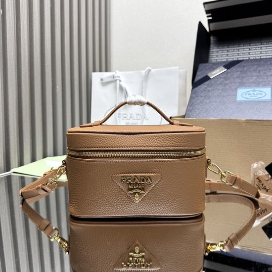 Prada Suede Texture Box Shoulder Bag 1BH202