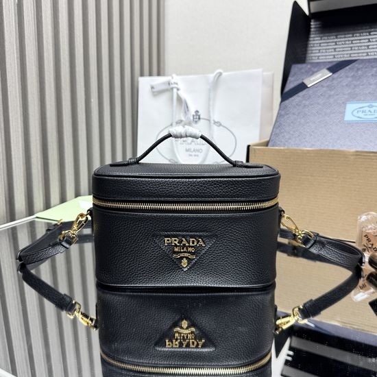 Prada Suede Texture Box Shoulder Bag 1BH202