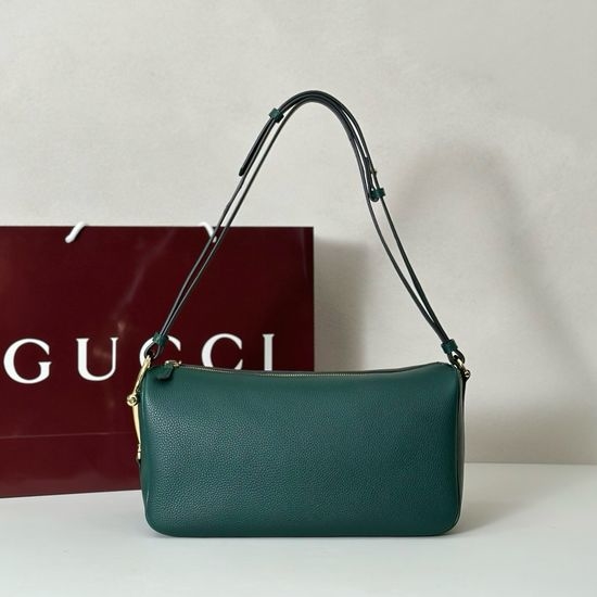 Gucci Large Bag Green Leather 860787