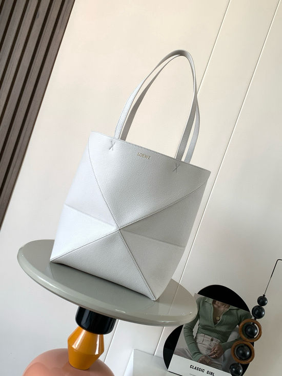 Loewe Puzzle Fold Grained Leather Tote Bag 9029