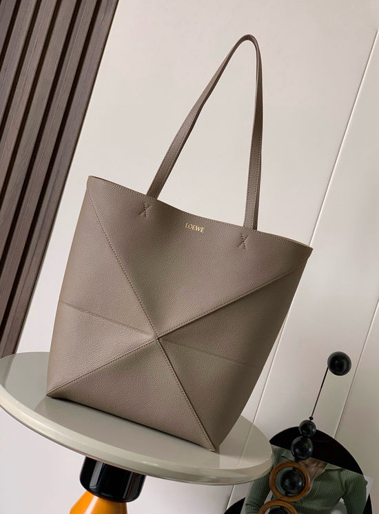 Loewe Puzzle Fold Grained Leather Tote Bag 9029