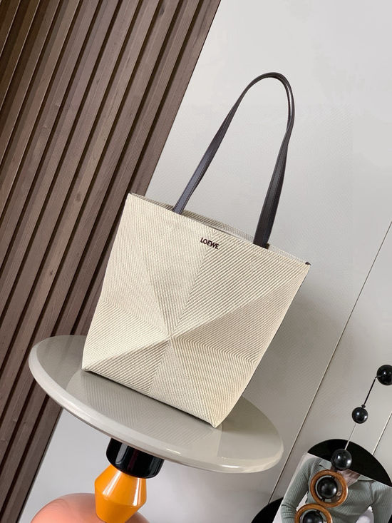 Loewe Puzzle Fold Cotton Jacquard Handbag 9029