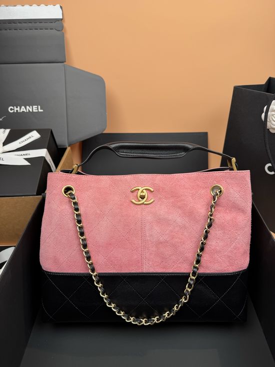 Chanel Hobo Shopping Bag Medium Pink 5634