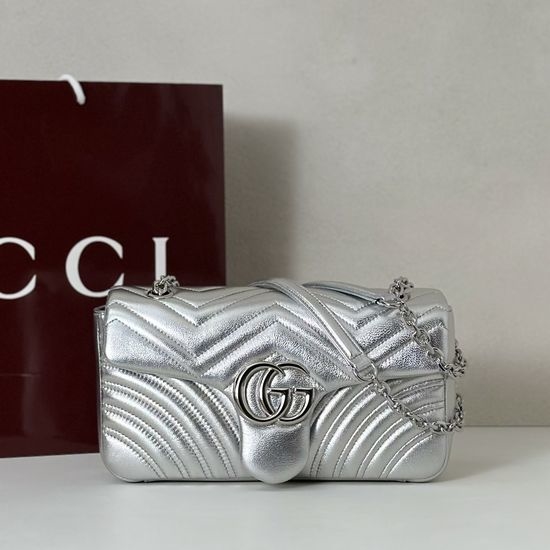 Gucci Classic Shoulder Bag Silver 837267