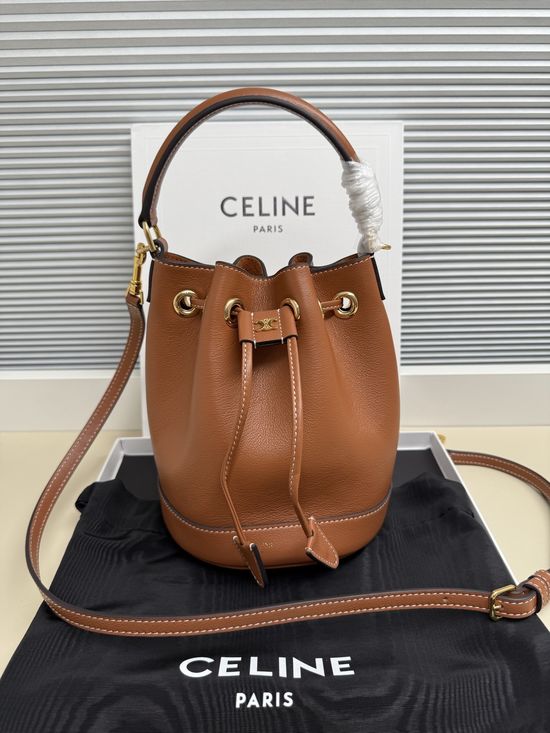 Celine Clara Drawstring Casual Bucket Bag 121673