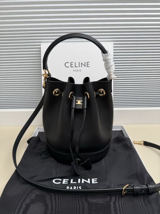 Celine Clara Drawstring Casual Bucket Bag 121673