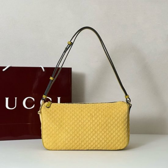 Gucci Suede Embossed Tote 860787