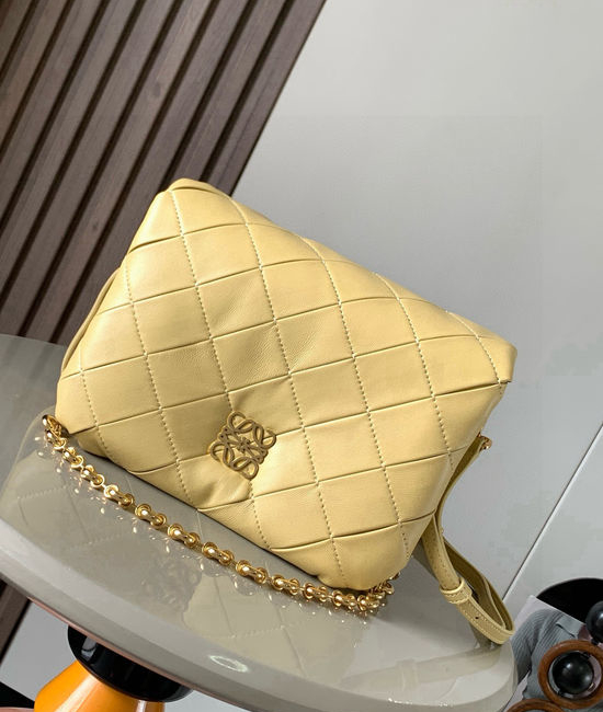 Loewe Puffer Goya Pleated Butter Leather Bag 9076