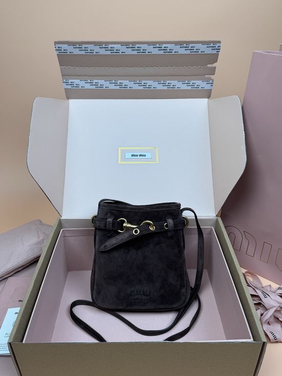 Miu Miu Suede Leather Mini Handbag 5NR461