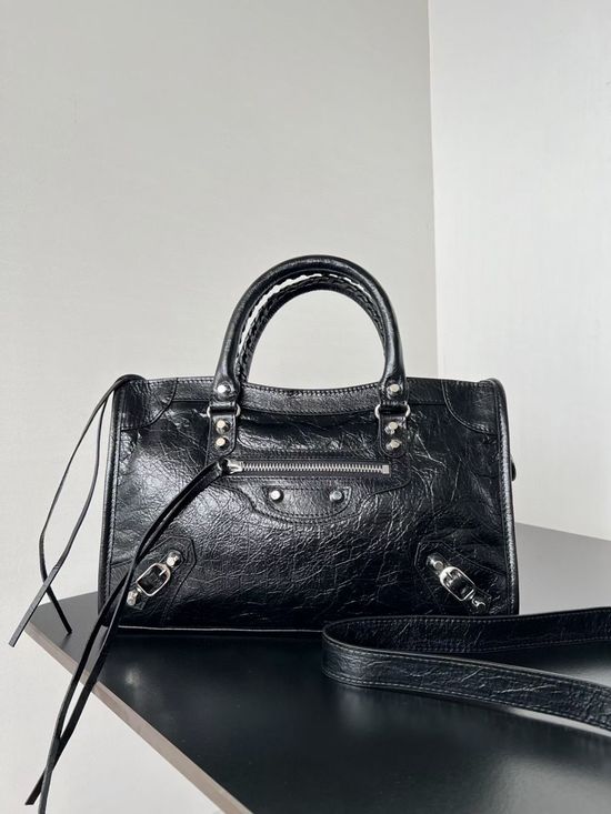 Balenciaga Le City Handbag Silver Studs 811442