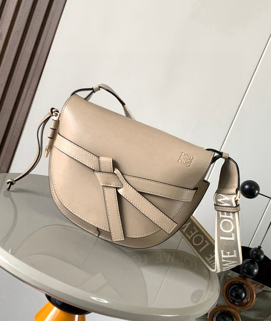 Loewe Gate Duel Beige Saddle Handbag 9004