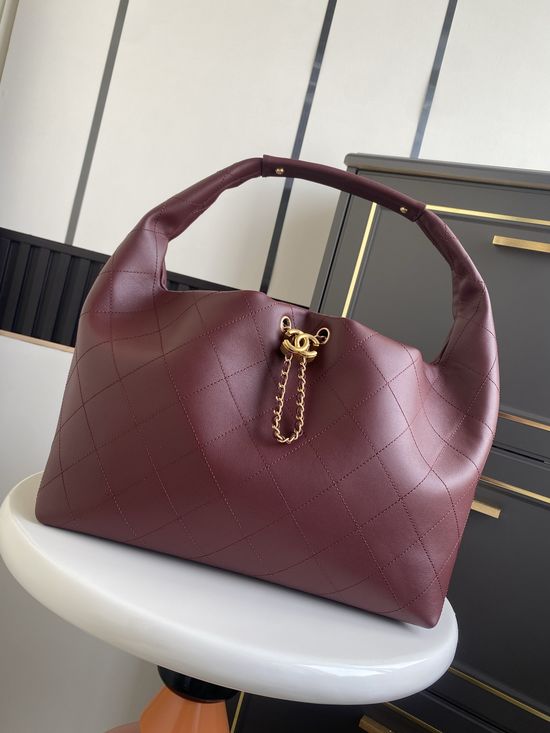Chanel Hobo Bag Calfskin Leather Chain Shoulder Bag AS5967