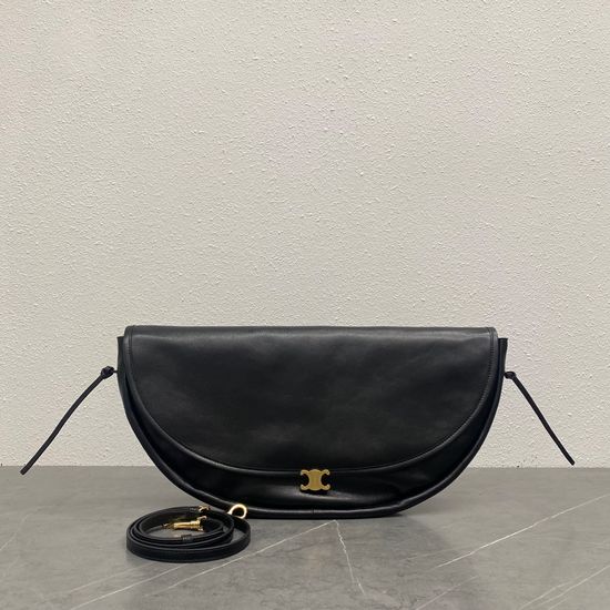 Celine Halfmoon Lambskin Leather Bag 124142