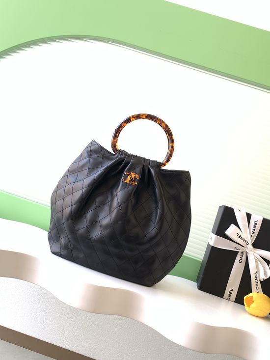 Chanel Lambskin Tortoiseshell Handle Bag AS6010