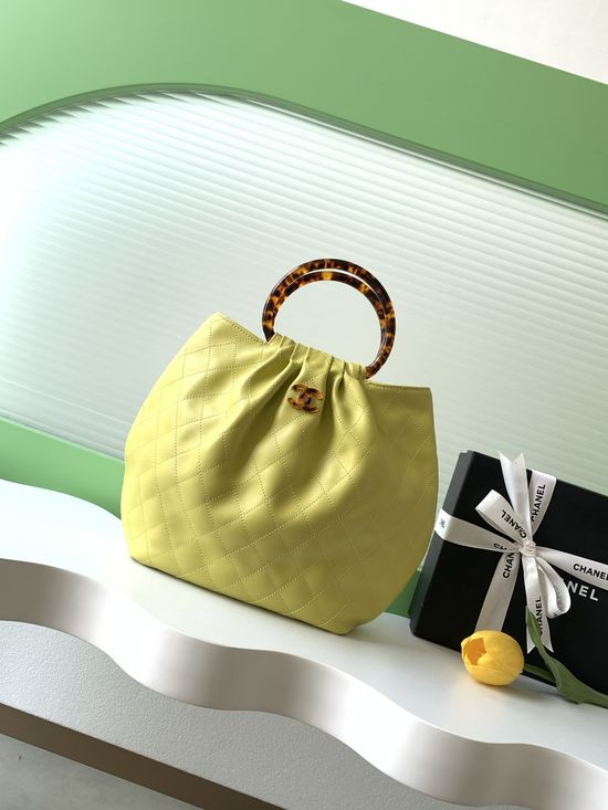 Chanel Lambskin Tortoiseshell Handle Bag AS6010