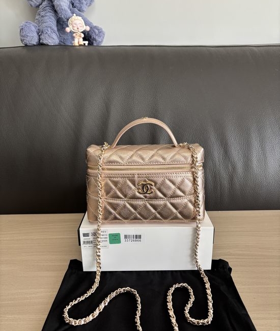 Chanel Chain Mini Handbag with Golden Logo 96113