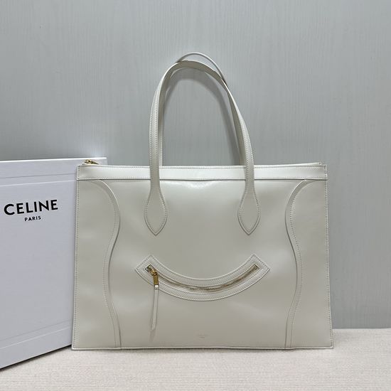 Celine Luggage White Handbag 123963