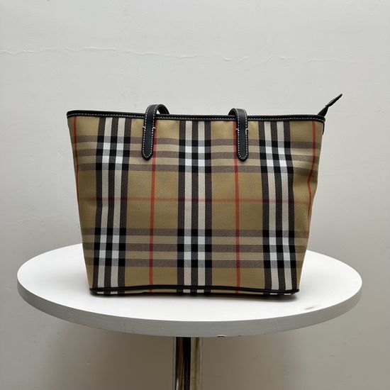 Burberry Classic Plaid Tote Handbag 40776533