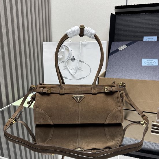 Prada Matte Leather Tote Crossbody Bag 1BA426