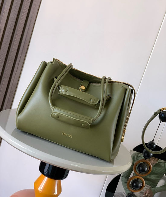 Loewe Madrid Soft Calfskin Handbag 9147 Olive Green