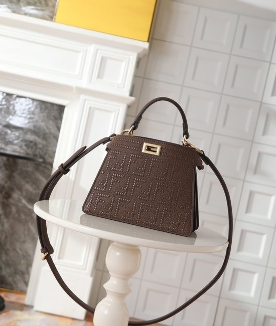 Fendi ISeeU Petite Peekaboo Woven Logo Bag 1872
