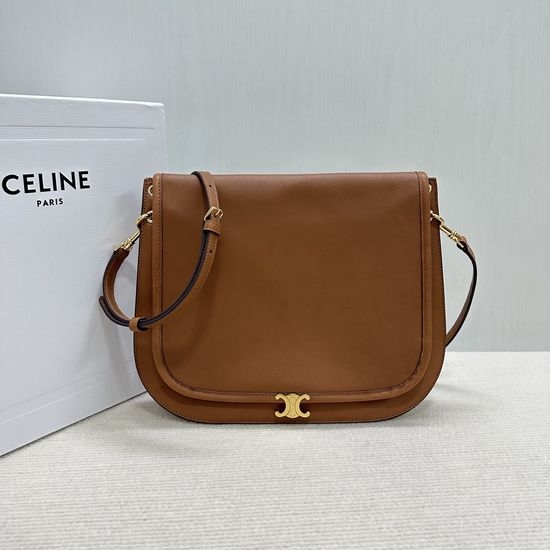 Celine Soft Triomphe Besace Light Tan Lambskin Bag 123632