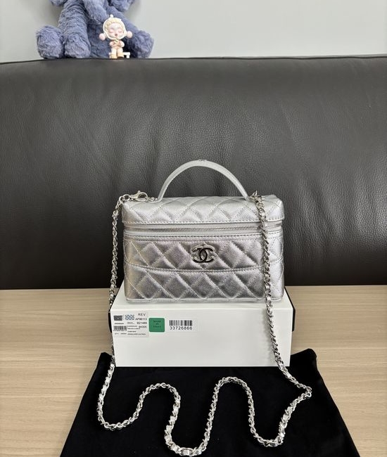 Chanel Chain Handle Clutch with Golden Logo 96113