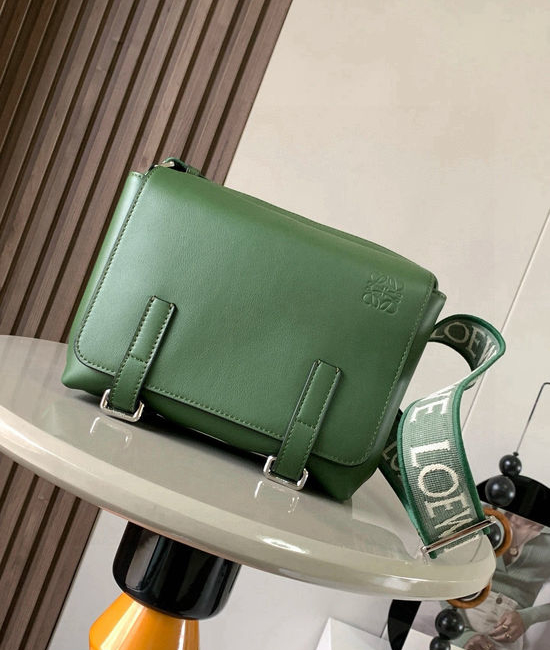 Loewe Military Messenger XS Green Leather Bag 7291
