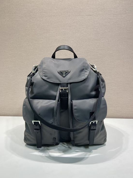 Prada Re-Nylon Mercury Gray Backpack 2VZ110A