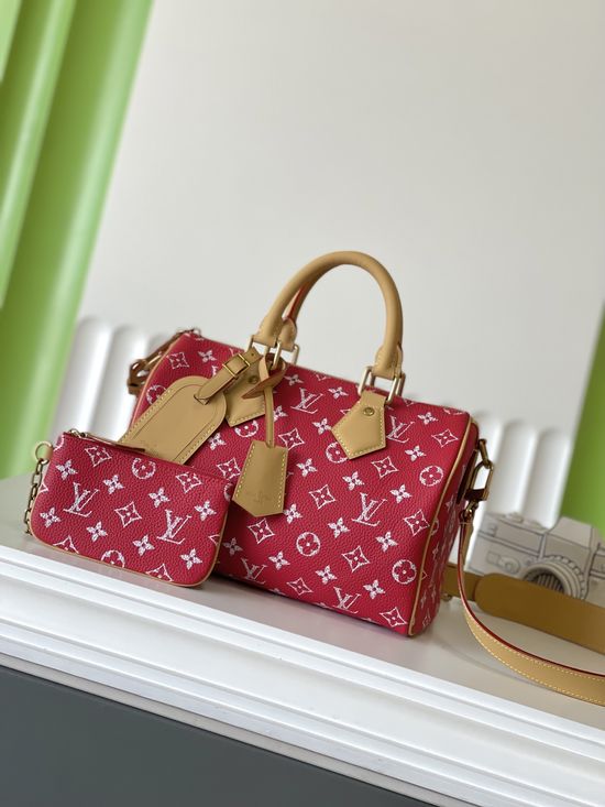 Louis Vuitton SPEEDY Full Leather Handheld Bag M24425
