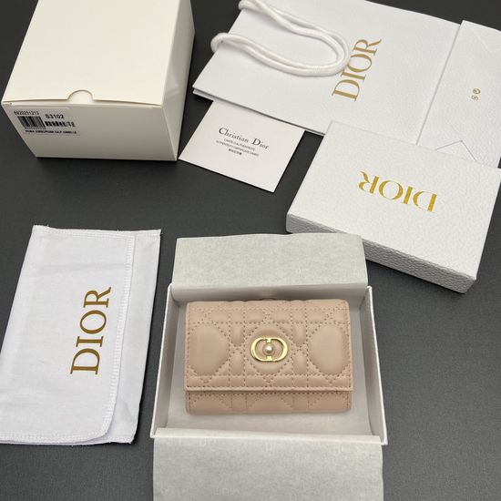 Christian Dior Jolie Glycine Lambskin Wallet S3102