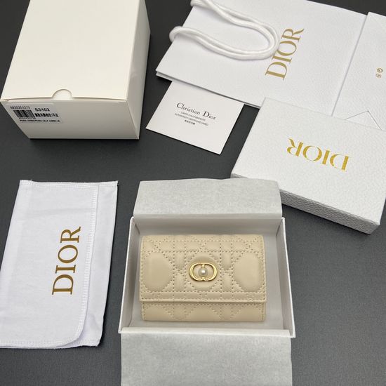 Christian Dior Jolie Glycine Lambskin Wallet S3102