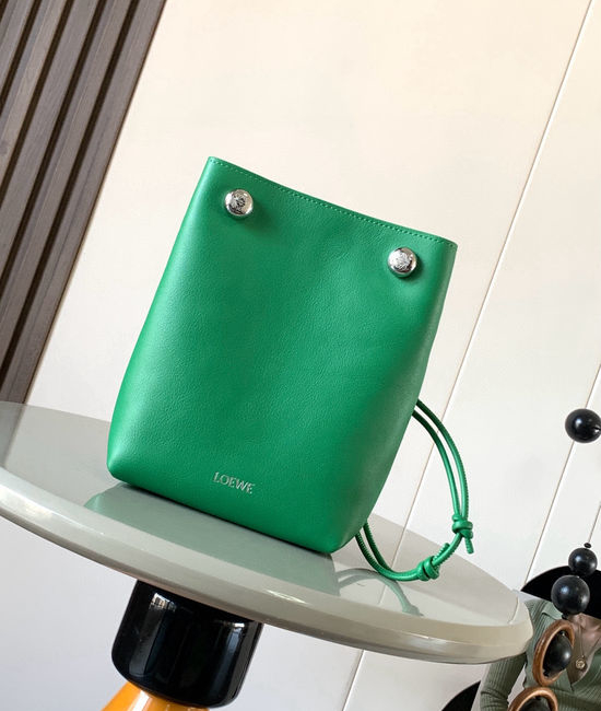 Loewe Anagram Pebble Smooth Leather Pouch 9092