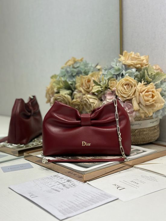 Christian Dior Lambskin Chain Shoulder Bag 0714