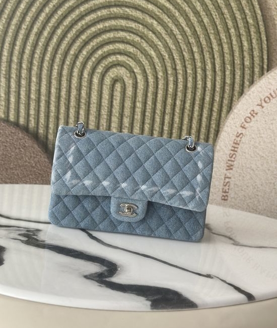 Chanel Vintage Denim Graffiti Large CF Bag