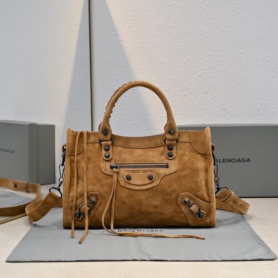 Balenciaga Motorcycle Retro Textured Handbag 9089