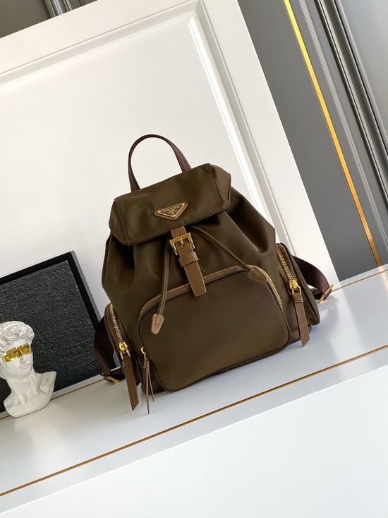 Prada Nylon Drawstring Casual Backpack 1BZ081